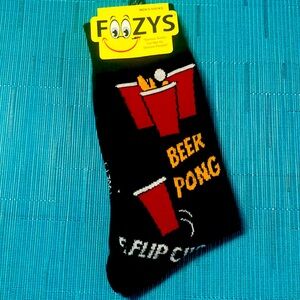 Foozys men’s socks. NWT beer pong themed.